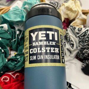 Yeti 12 oz Colster® Slim Can Cooler - NEW - Nordic Blue (Disc Seasonal Color)
